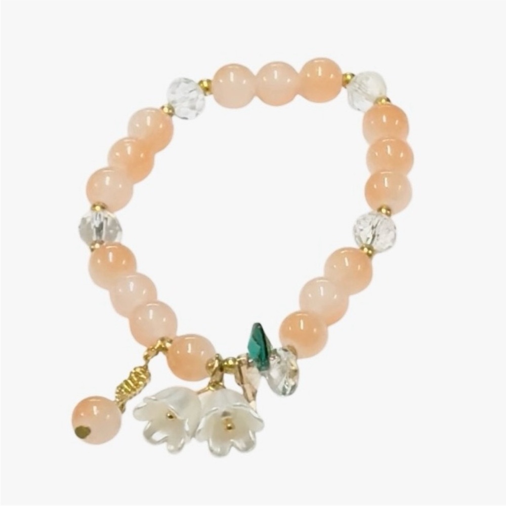 UNBRANDED Stretch Bracelet With LILY Of The VALLEY Bead CHARMS